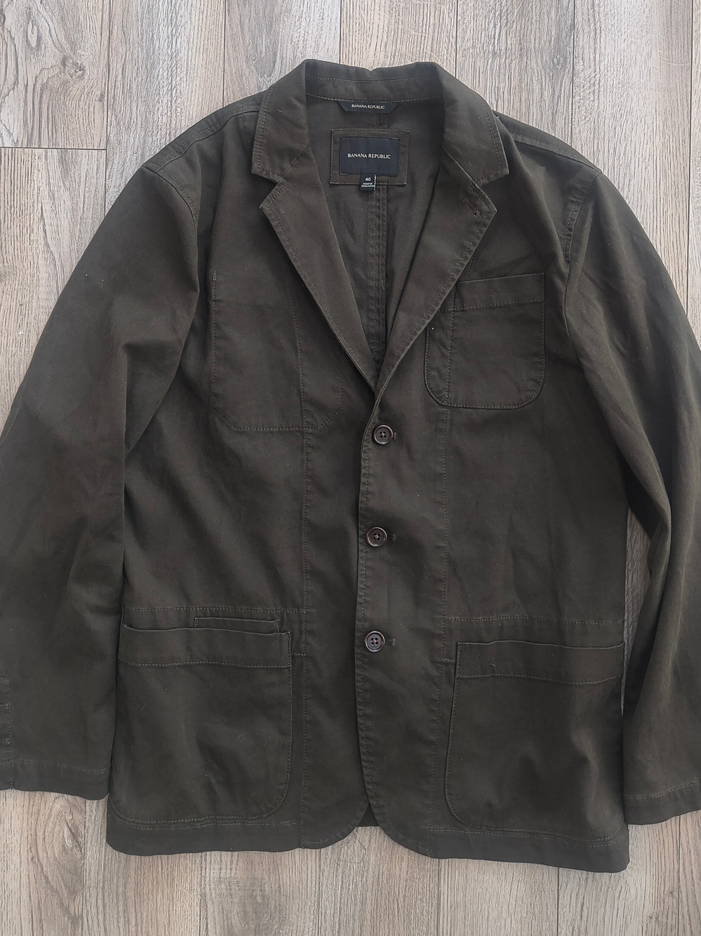 Banana Republic Men's Olive Green Casual Blazer Jacket